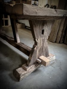 oud eiken kloostertafel op maat